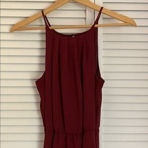 Wine-colored Skater Dress